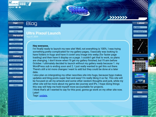 blog/site-launch screenshot