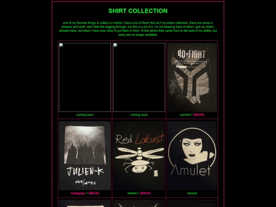 galleries/shirts screenshot