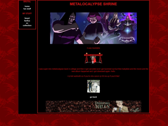 pages/shrines/metalocalypse screenshot