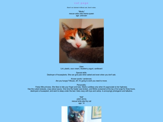 catpage screenshot