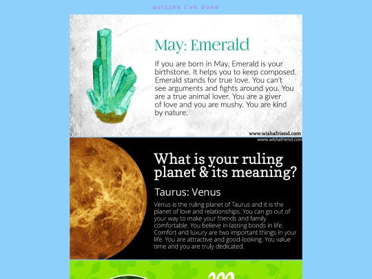 quizzes screenshot