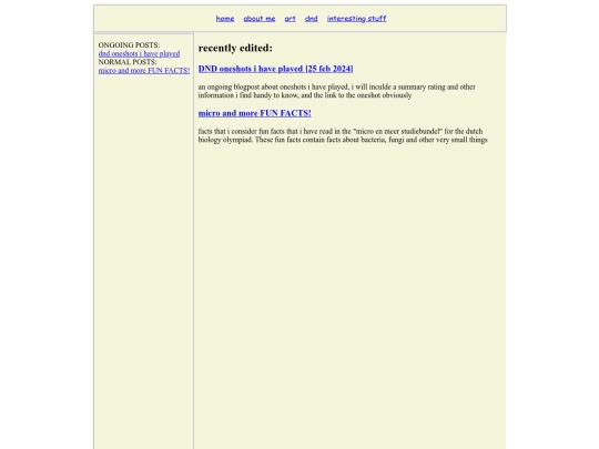 Blog screenshot