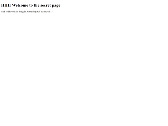 secretpage screenshot