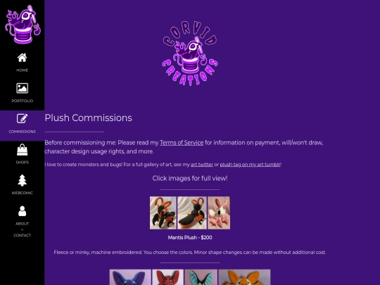 plushcommissions screenshot