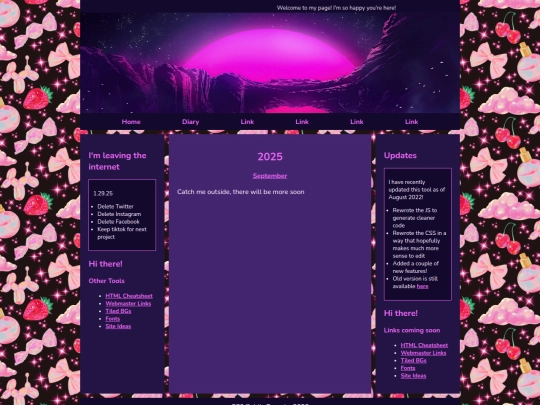 Diary screenshot