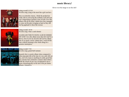 media journal/music screenshot
