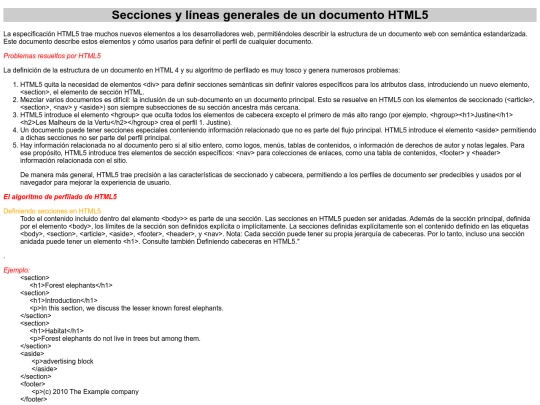 pag/Secciones+y+líneas+generales+de+un+documento+HTML5 screenshot
