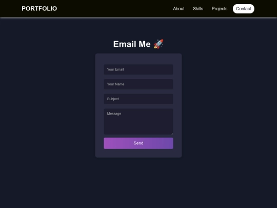 portfolio../contact screenshot