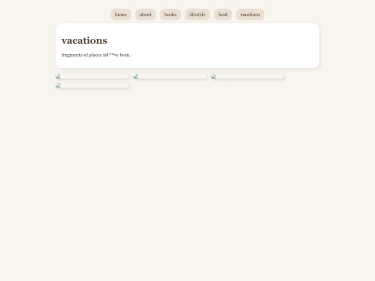 vacations screenshot