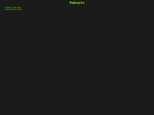 podcasts screenshot