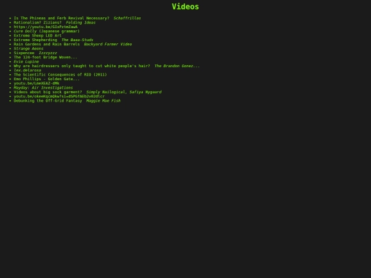 videos screenshot