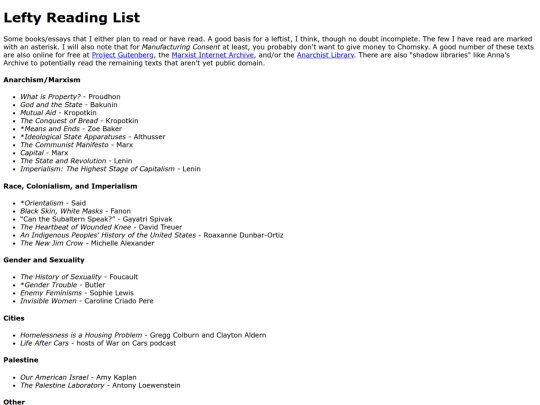 lefty-reading-list screenshot