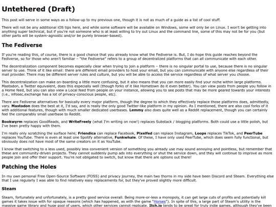 untethered screenshot