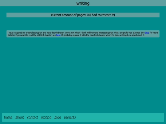 writing screenshot