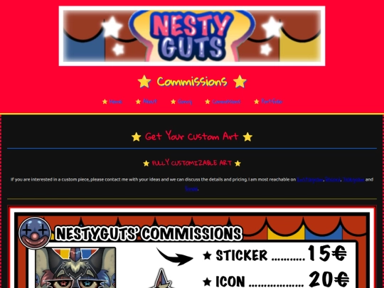 commissions screenshot