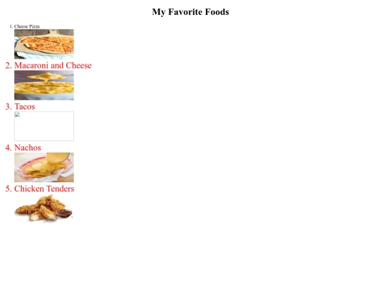 foods screenshot