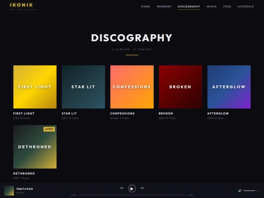 IKONIK/discography screenshot