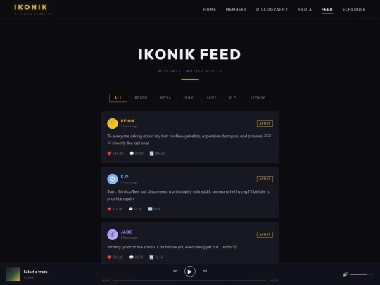 IKONIK/feed screenshot