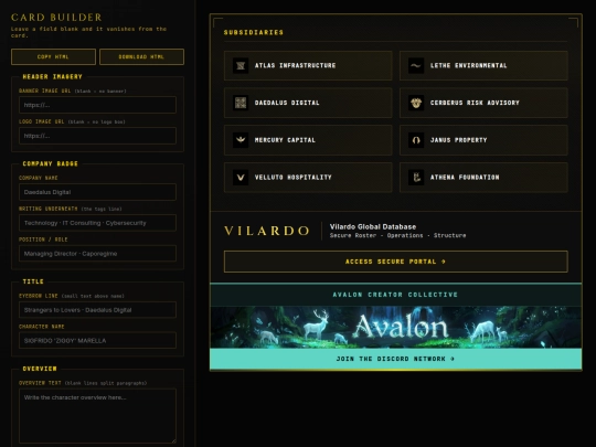 Vilardo/Vilardo-card-builder screenshot