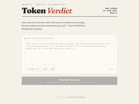 chat-tokeniser screenshot