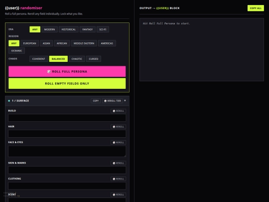 persona_randomiser screenshot