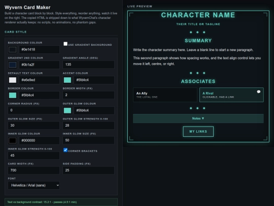tool/wyvern_char_bio screenshot