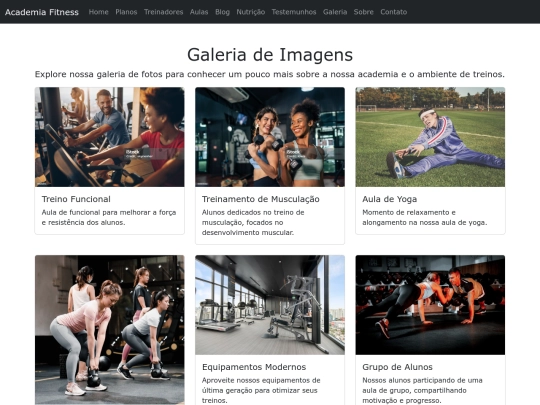 Atividade prática avaliativa - Bootstrap/galeria screenshot