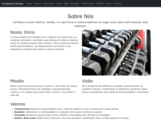 Atividade prática avaliativa - Bootstrap/sobre screenshot