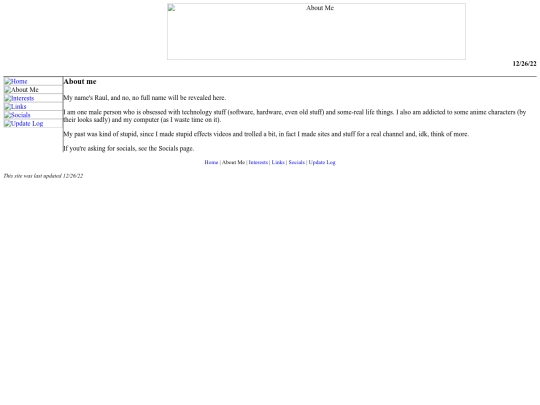 aboutme screenshot