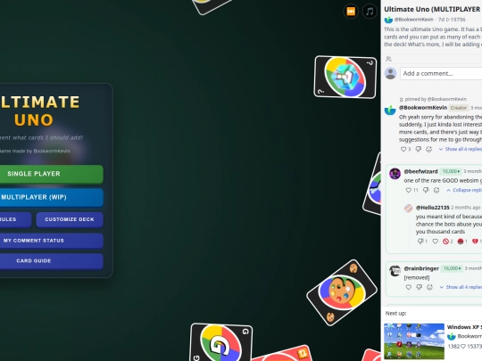 start/main/uno/game screenshot