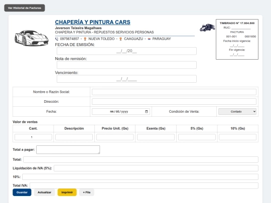sistemadefactura screenshot