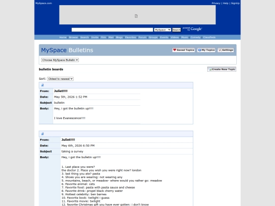 bulletins screenshot