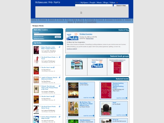 myspacebooks screenshot