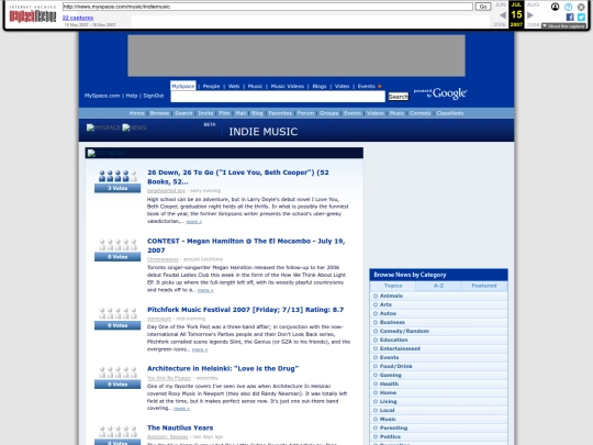 myspacemusicnews screenshot
