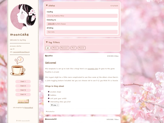 Blog screenshot
