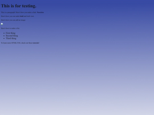test screenshot
