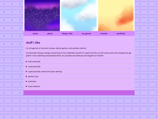 interests screenshot
