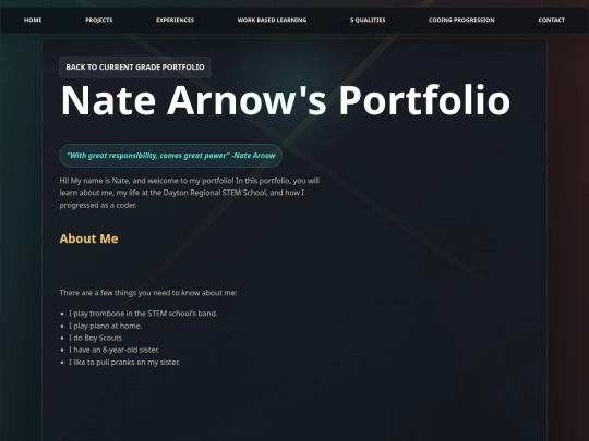6thGrade/6thGrade_portfolio screenshot