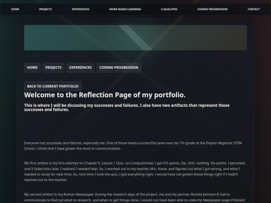 7thGrade/7thGradeReflection screenshot