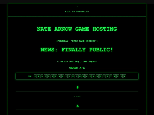 Games screenshot