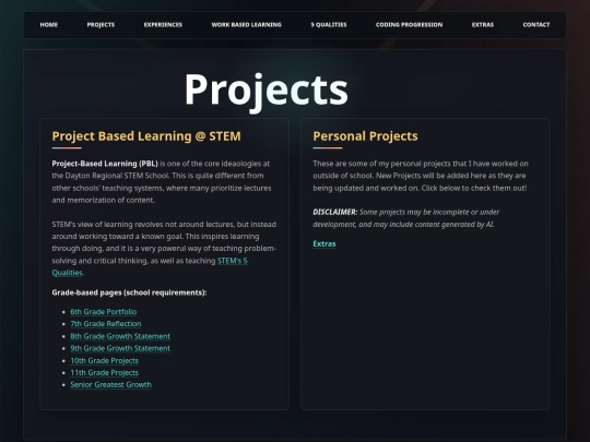 projects screenshot