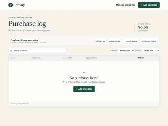 purchases screenshot