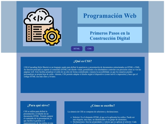 pagina CSS screenshot