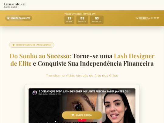 curso larissa screenshot