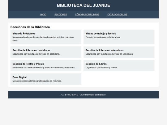 secciones screenshot