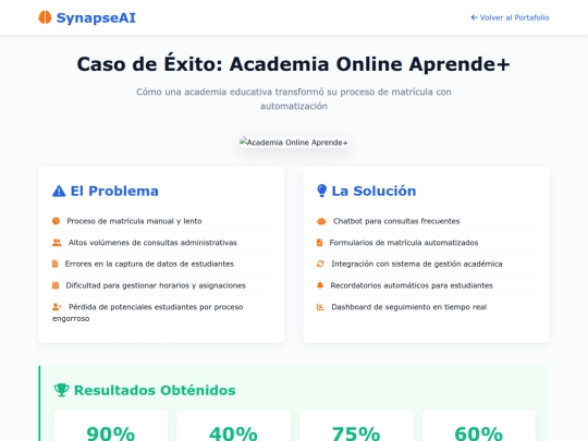 Caso Academia screenshot