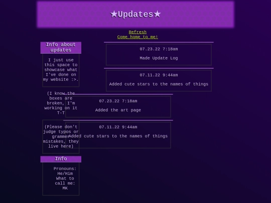 updates screenshot