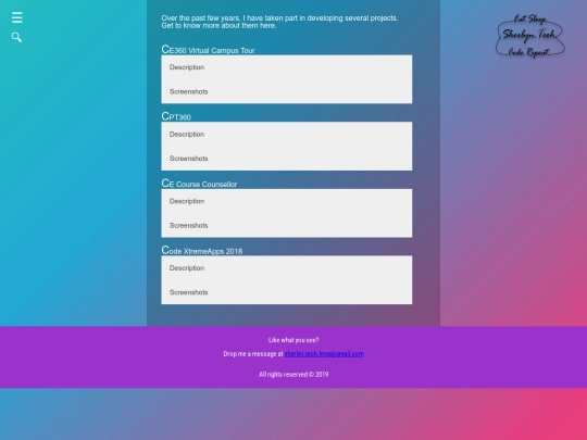 projects screenshot