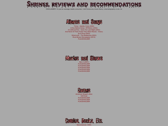 Shrines, reviews, recs/browsingpage screenshot