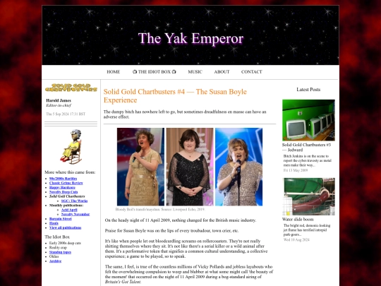 music-stuff/pub/solid-gold-chartbusters/article/susan-boyle-experience screenshot